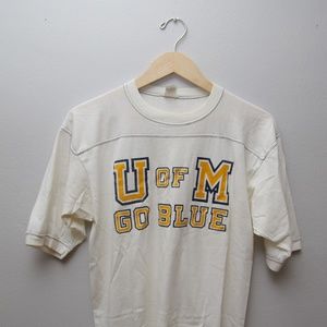 True VINTAGE Michigan football jersey shirt - L